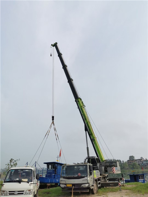 蒙城县桥梁建设吊装案例